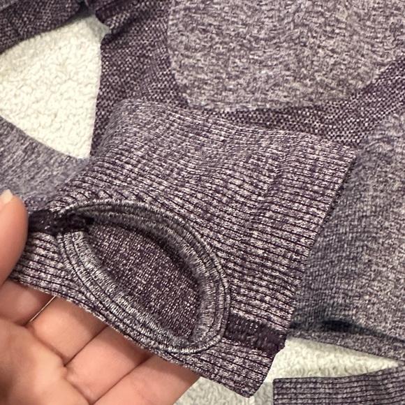 Gymshark Heathered Purple Long Sleeve Top - Picture 3 of 5